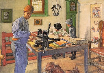  Atelier Tableaux - mon atelier d’acide où je fais ma gravure 1910 Carl Larsson